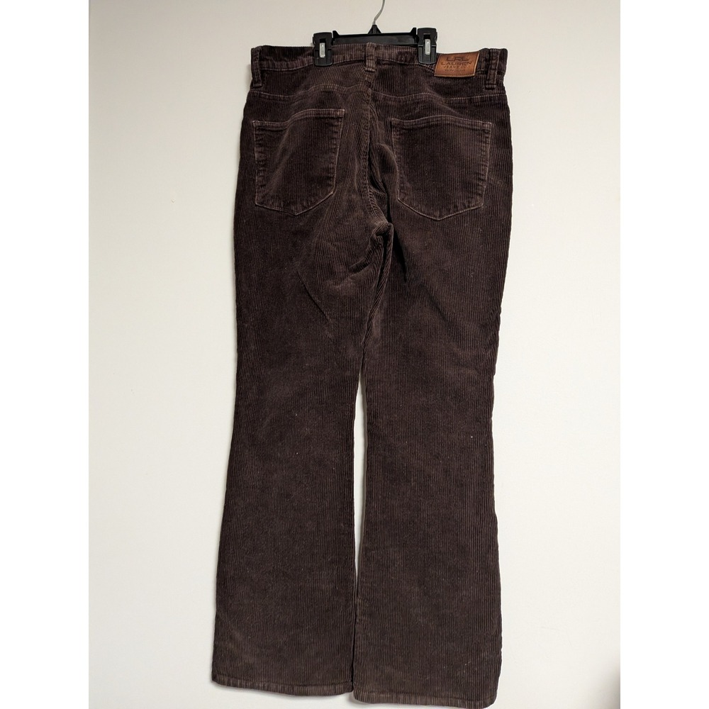Lauren Ralph Lauren Brown Corduroy Pants Classic Bootcut Womens 12 LRL Jeans Co - Picture 9 of 13